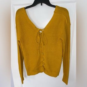 Love By Design Lace Up Sweater